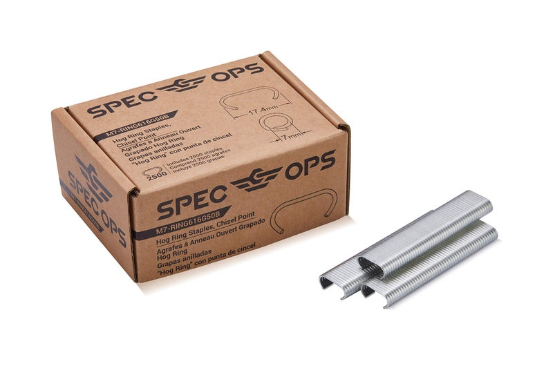 Spec-Ops Spec Ops Tools 16 Gauge 11/16" Hog Rings, Chisel Point, 2,500 Pack, 3% Donated to Veterans - Image 1